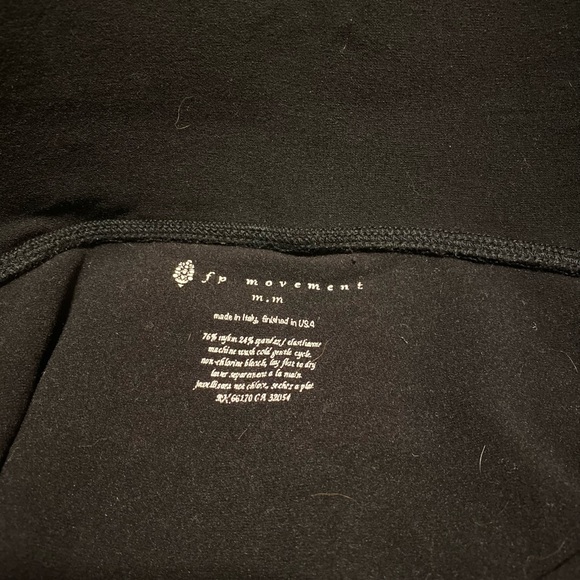 Free People FP Movement Seamless High Rise Self Hem Mesh Sculpt Legging Black M - Picture 5 of 10